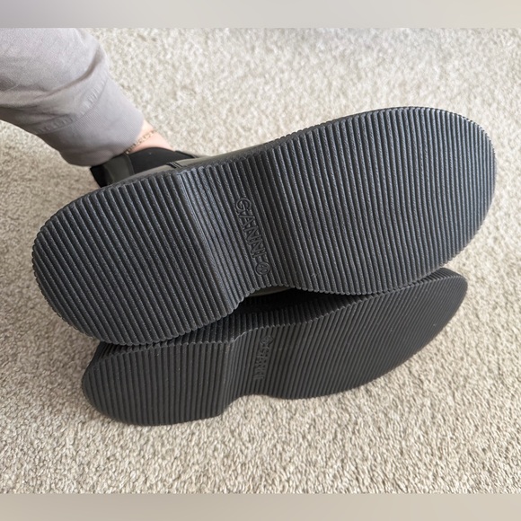 NWOB GANNI - Creepers Leather Chelsea Boots - Kalamata Olive Green - EU 40/US 10 - Picture 10 of 16